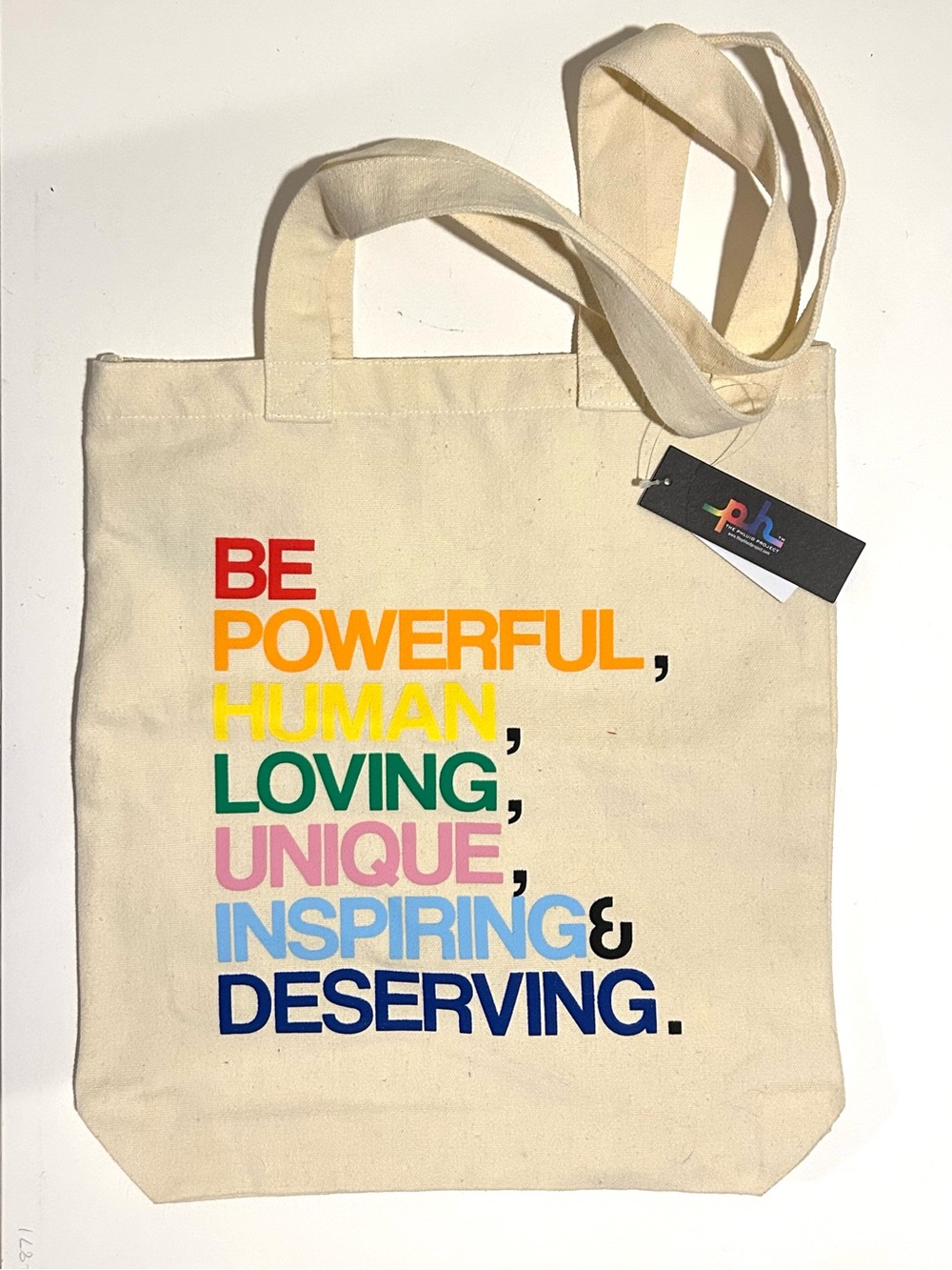 The Phluid Project Pride Canvas Tote Bag Rainbow LGBTQ Equality Shoulder Shopper